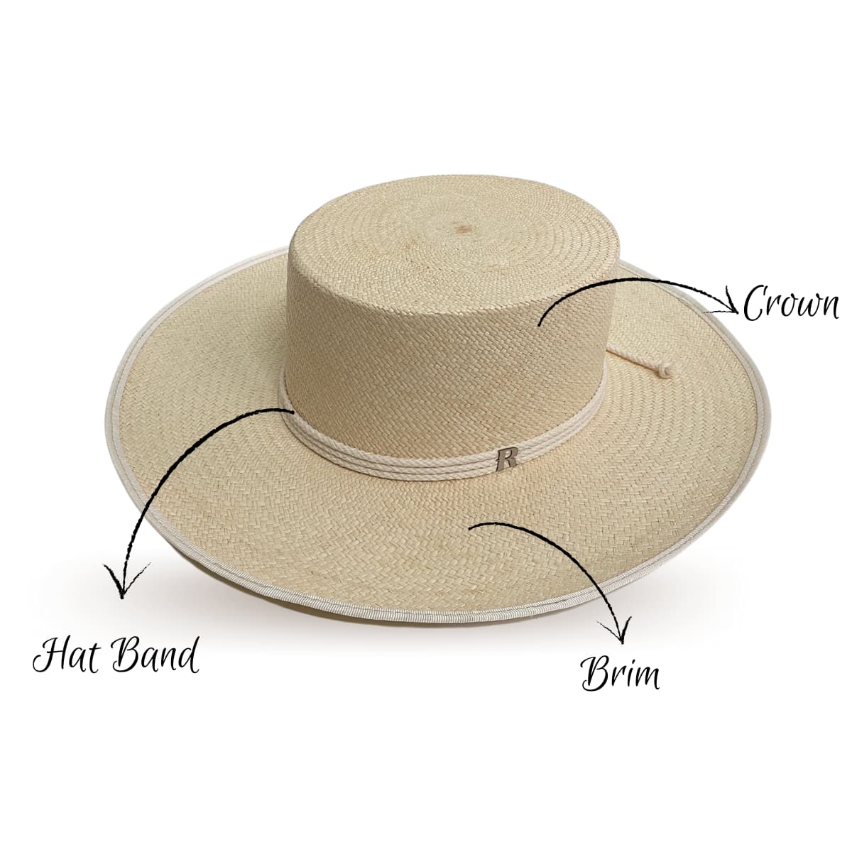 Padua Boater Panama Hat Natural